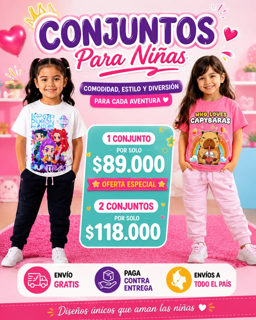 Conjuntos deportivos para niñas GK Kids